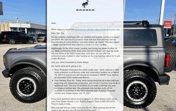 6/25 Email & FAQ: Modular Hardtops Delayed Until 2023MY | Price Protection Extension | Free Hardtop Prep Kit