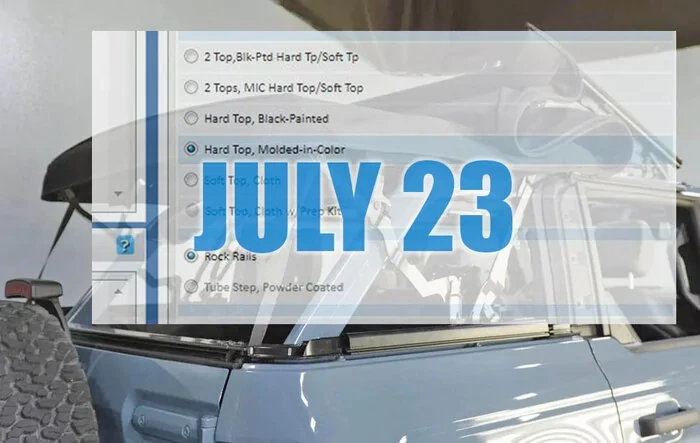 Ford extends deadline for Soft Top with Hardtop Hardware Prep Kit to July 23 (From July 16)
