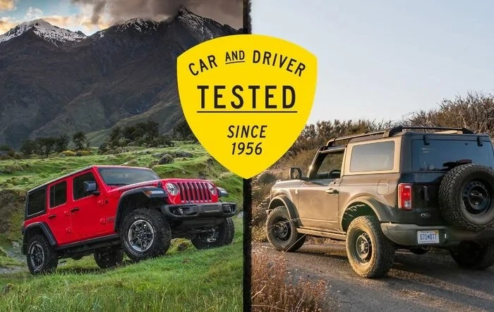 🏁 Acceleration Track Test : Bronco 2.7L and 2.3L versus Jeep Wrangler 3.6L [Car and Driver]