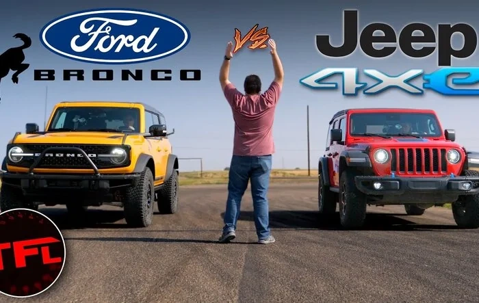 Drag Race by TFL: Bronco First Edition 2.7L vs. Jeep Wrangler 4XE vs. Toyota FJ