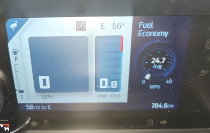 2.3L Big Bend MPG after 784 miles: 20-25 MPG