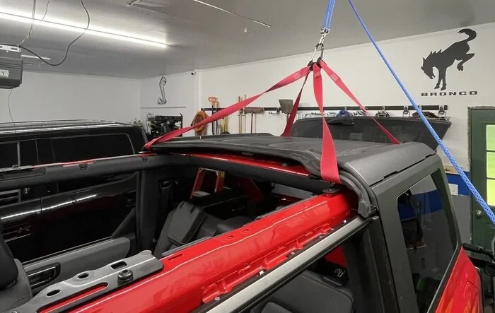 Rear MIC Top Weight (69.4 lbs) and Home Made Ceiling Hoist