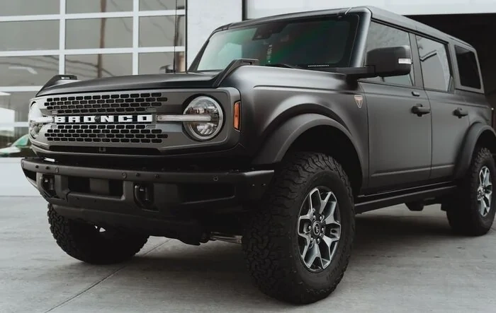 Xpel Stealth PPF wrapped Antimatter Blue Bronco