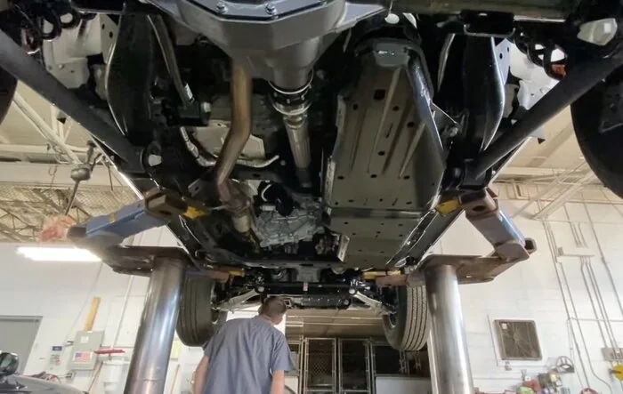 Up On a Lift: Undercarriage Looks at Base vs Wildtrak Bronco