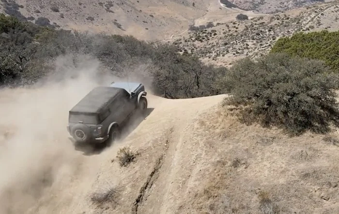 Drone + Bronco vs G-Wagon and Wrangler @ Hungry Valley