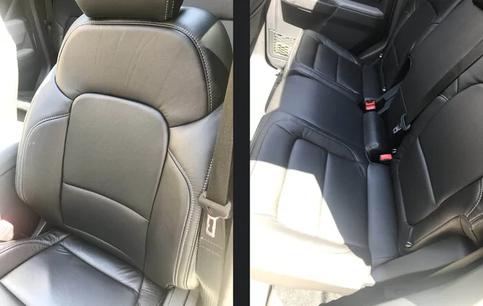 Installed Katzkin custom leather seat covers in Big Bend interior