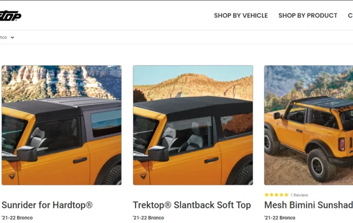 Bestop site now showing 2021 Bronco Top Options