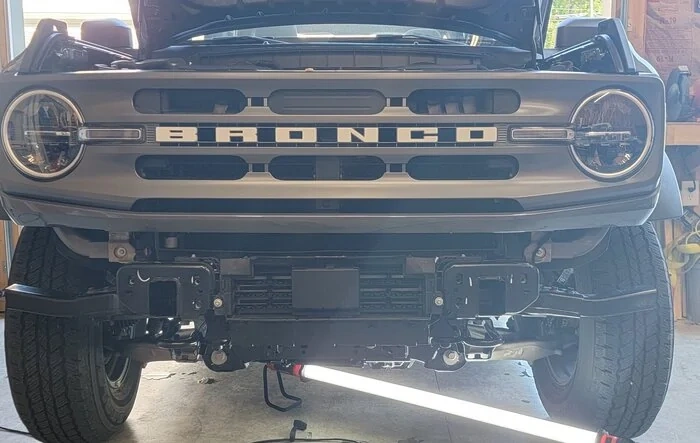 Changed out standard bumper for Heavy-Duty Modular Bumper.