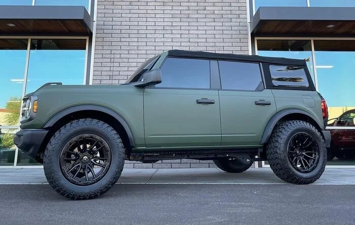 Matte Green Wrapped 2021 Bronco