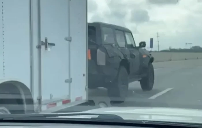 Bronco Raptor spotted tow testing large trailer (with peek at 2023 Ranger Raptor)