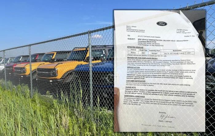 My Bronco arrived at the dealership.... but delivery hold due to airbag recall