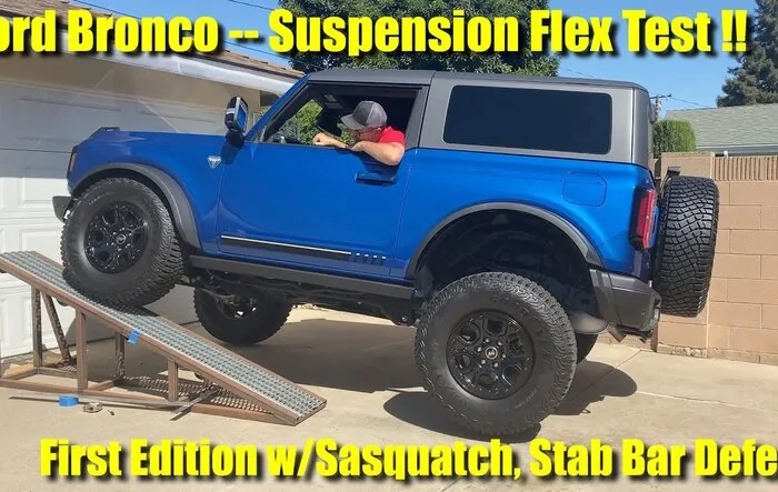 Sasquatch Suspension Flex Test: 2 Door Bronco (RTI – Ramp Travel Index)