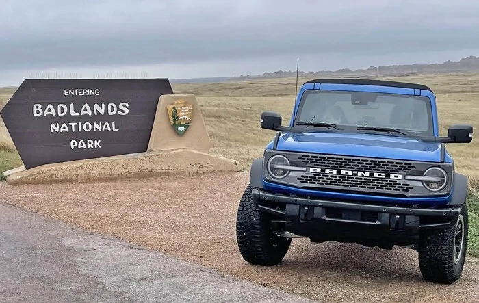 3000 mile cross country road trip in Bronco Badlands