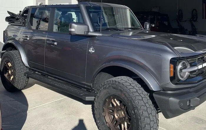 Self Squatch Carbonized Gray OBX. Thanks B6G!! [295/70 Mickey Thompson, 18" Black Rhino, 2" Rough Country Lift]