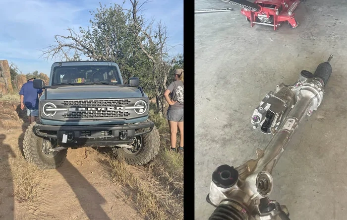 Details & update for 2021 Bronco Badlands with steering rack failure on King of the Hill K2 Trail