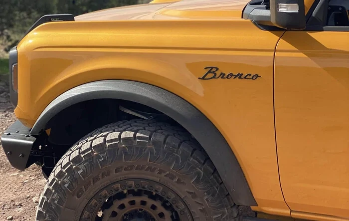 Non-Sasquatch Badlands Cyber Orange featuring Rigid, Baja Designs, Bronco Depot, Fuel and Toyo