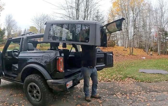 My first time taking the 2 door hardtop off by myself
