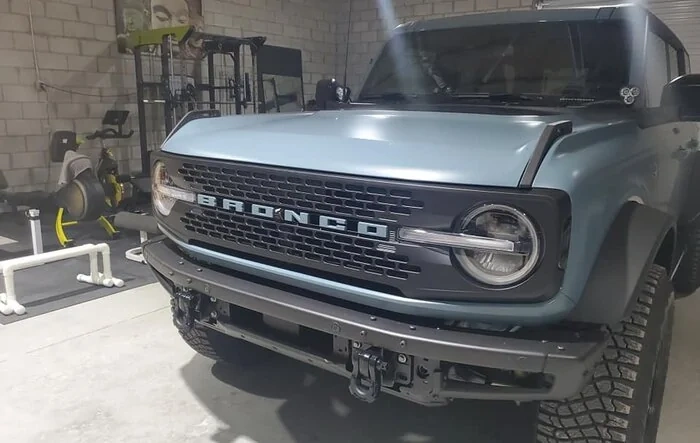 Area 51 XPEL stealth PPF wrapped Wildtrak w/ matte grille, painted letters, Black Rhino, Magnaflow, Bodyguard