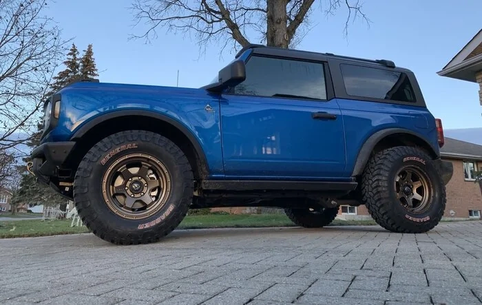 Black Diamond on 33’s and 17X9 Bronze Fuel Shok +1 offset