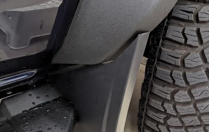 DIY dremel solution - how to mount Ford Front Mudflaps on Sasquatch with Step Bars