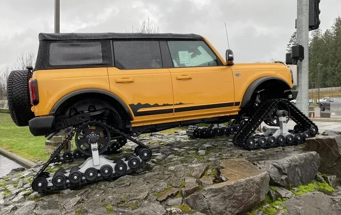 Bronco on tracks!