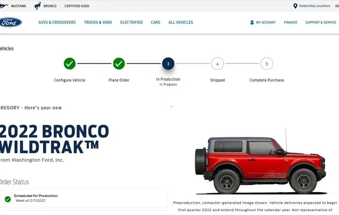 [NOW SCHEDULING 12/9] ⏱ 2022 Bronco Scheduling Next Week (12/6) For 4 Build Weeks - 1/31 to 2/21