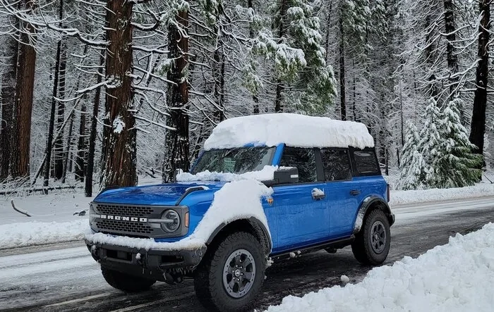 Soft Top Bronco Survives Its First Snow Trials