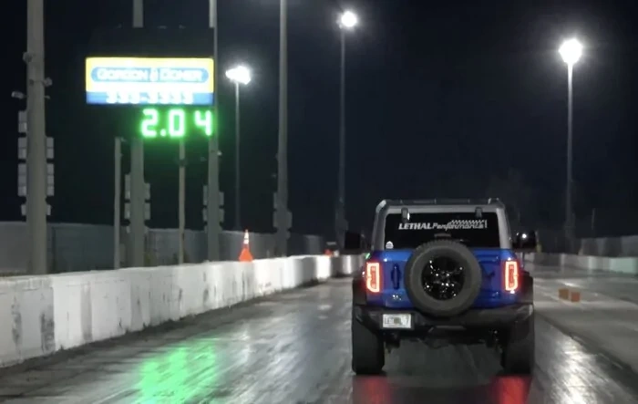 Our First Edition 4 Door 2.7L Bronco Hits the Drag Strip with the Whipple Calibration!