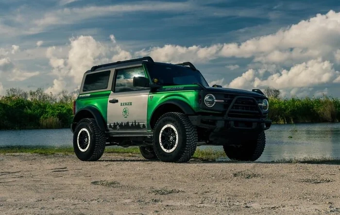 "Sasquatch Patrol" Basesquatch in Gloss Metallic Racing Green wrap park ranger theme