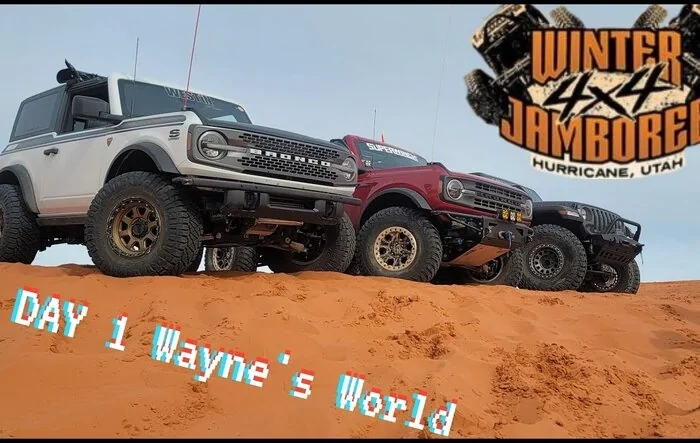 Broncos perform with Jeeps at Winter 4x4 Jamboree