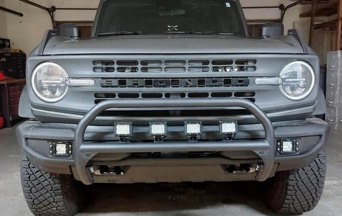 Rough Country nudge bar installed