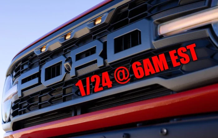 Bronco Raptor Reveal Monday 1/24 @ 6AM EST!