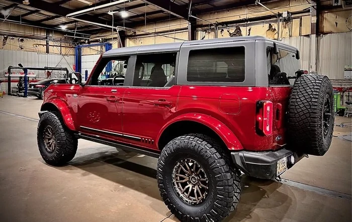 37" Tires on Rapid Red First Edition Bronco w/ Painted Flares