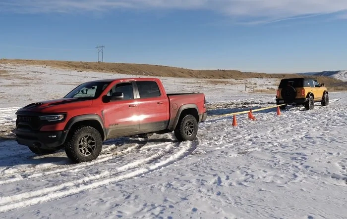 WTF did I just watch?  Bronco vs TRX vs Raptor vs Tundra vs Titan, Tug-of-War!!!