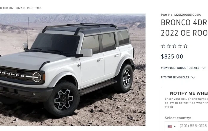 OEM Roof Rack finally listed on Ford Accessories site