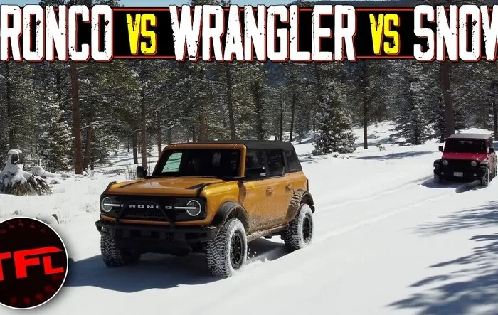 TFL having a blast in the snow with Bronco vs Wrangler