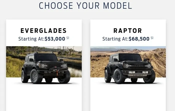 Bronco Raptor and Everglades Build & Price now on Ford.com. Share your build!