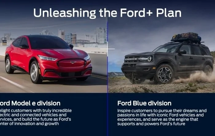 Ford Announces Separate "Model e" EV Division and "Ford Blue" Internal Combustion Division