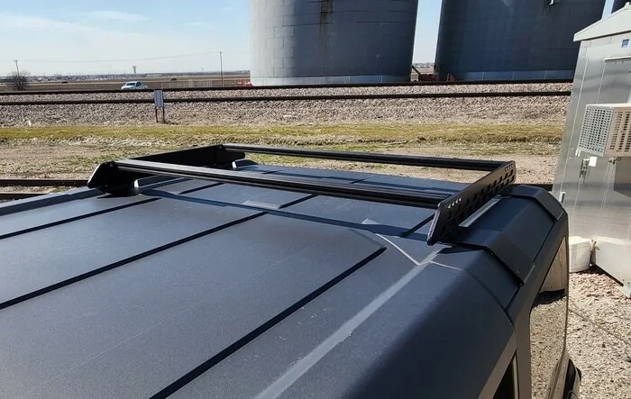 Badass Tents Rear Half Roof Rack installed on 4-Door Bronco MIC Top