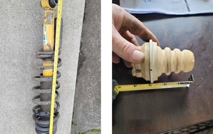 Cut Sasquatch bump stops for 2”+ additional wheel travel and shock length -- pics