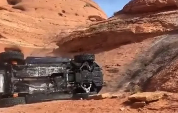 Rock climbing fail - flipover