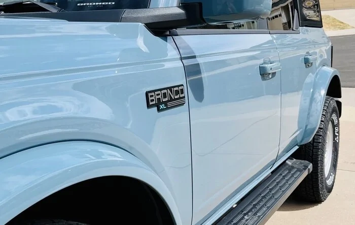 90s style Bronco XL badge on the OBX