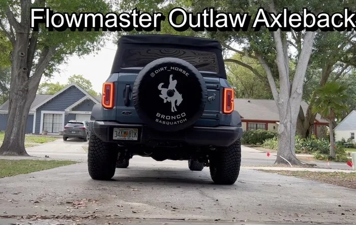 Flowmaster Outlaw Series Axleback installed on 2.7 Bronco [Video Sound Clip]