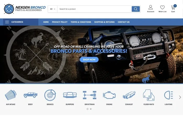 Nexgen Bronco introduction and site information