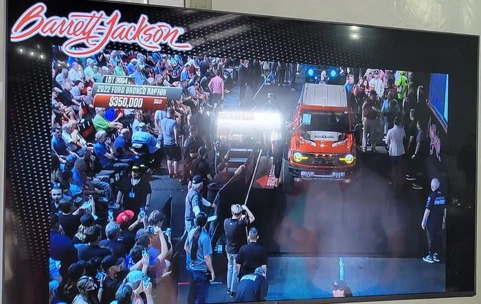🦖 First Bronco Raptor VIN #001 Sells For $350k at Barrett Jackson Auto Action