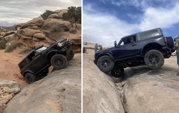 Stock Two Door Sasquatch Wildtrak  takes on Moab