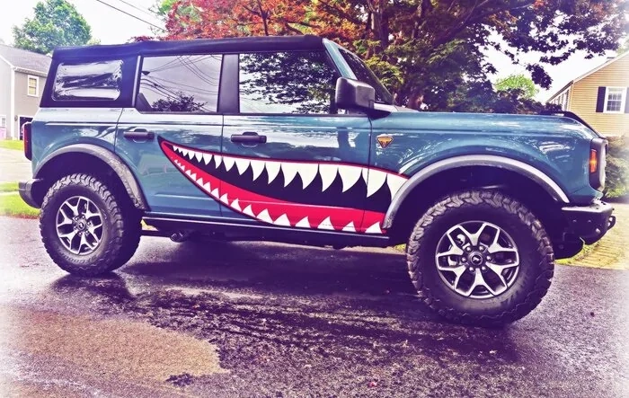 New to the forum. Here’s Newt w/ WWII inspired shark teeth graphic!