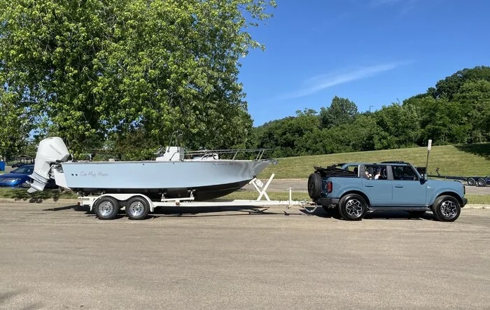 Bronco 2.3 4cyl OBX towing boat- max weight (tow report)