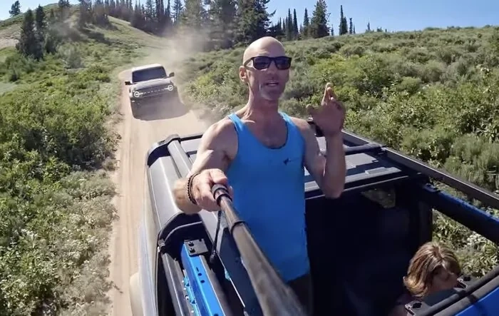 Broncos exploring the wilds of Idaho! 2 door Black Diamond manual and a 4 door Badlands Sasquatch, 4k and fun drone footage!