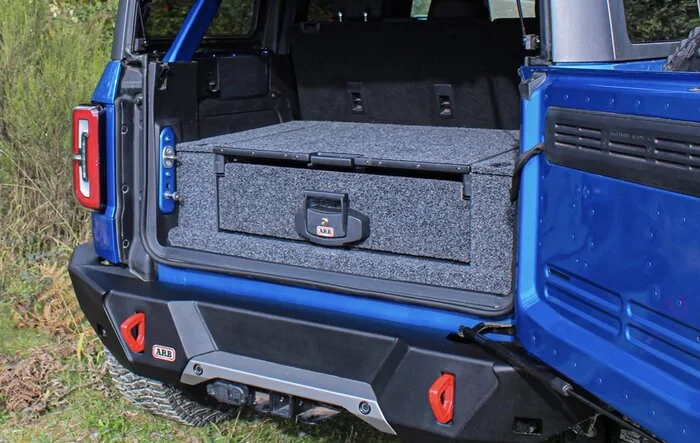 Add more storage space and organization to your Bronco with ARB’s Modular Drawer System
